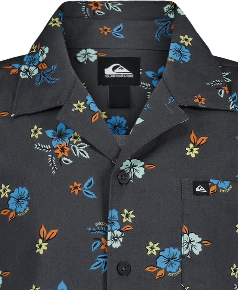 Quiksilver Boys' 8-20 Island Flowers Printed Button-Up Shirt