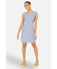 Yumi Women's Stripe Cotton Shift Dress
