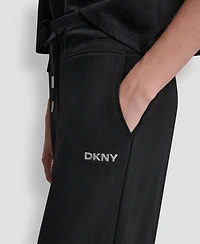 Dkny Sport Women's Metallic Bubble Logo Crop Pants