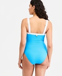 Bleu by Rod Beattie Women's I'm With The Band Square-Neck One-Piece Swimsuit