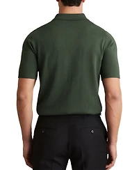 Reiss Men's Merino Wool Short-Sleeve Polo Shirt
