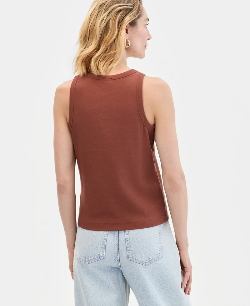 I.n.c. International Concepts Women's Lace-Trim Ribbed Tank, Macy's Exclusive