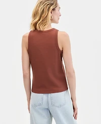 I.n.c. International Concepts Women's Lace-Trim Ribbed Tank, Macy's Exclusive