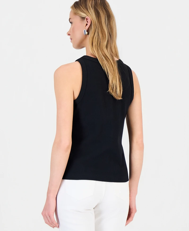 I.n.c. International Concepts Women's Lace-Trim Ribbed Tank, Macy's Exclusive