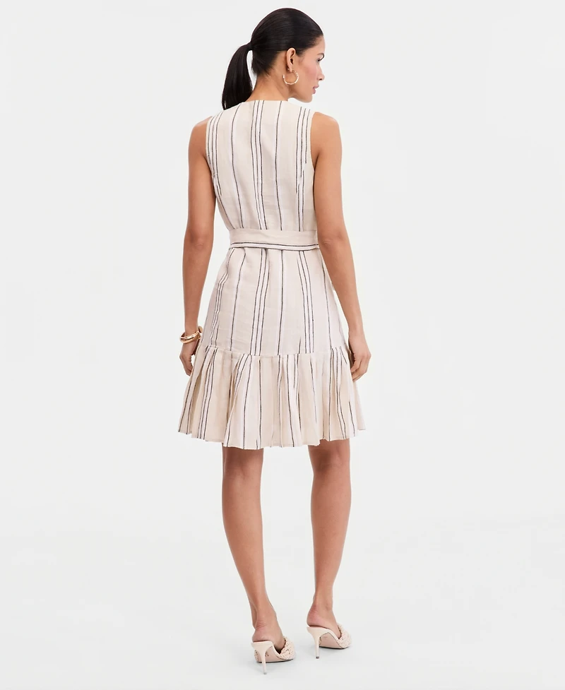 I.n.c. International Concepts Women's Sleeveless Linen-Blend Dress, Macy's Exclusive
