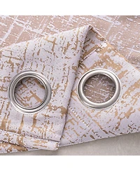 Rt Designers Collection 100% Polyester 140 Gsm Luca Jacquard Grommet Curtain Panel 54" x 84