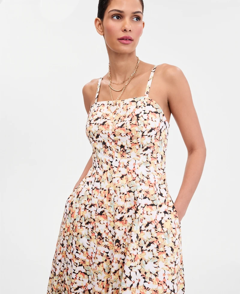 I.n.c. International Concepts Women's Sleeveless Seamed Midi Dress, Macy's Exclusive