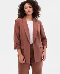 I.N.C. International Concepts Plus Size Pull On Pants 3 4 Sleeve Blazer Macys Exclusive