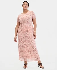 I.n.c. International Concepts Plus Side-Ruched Maxi Dress, Macy's Exclusive