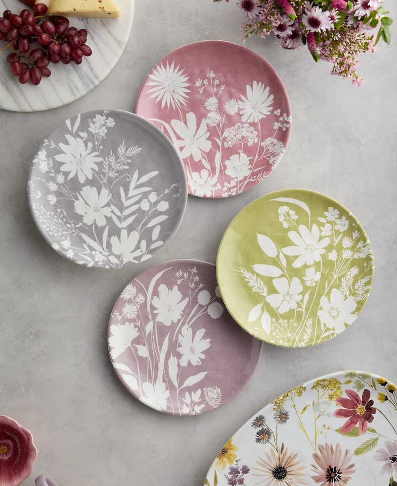 Certified International Wildflowers Dinner Plates, Set of 4