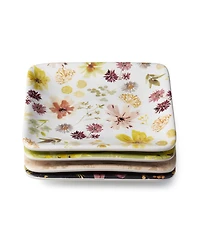 Certified International Wildflowers Canape Plates, Set of 4