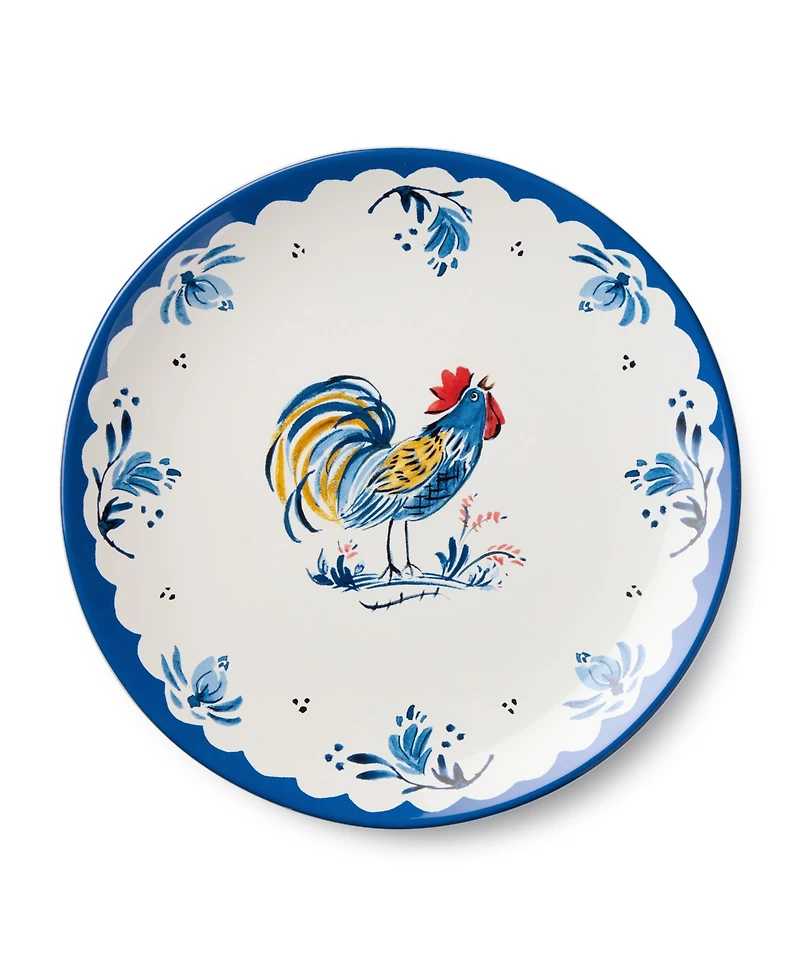 Certified International French Rooster Dinner Plates, Set of 4