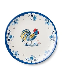 Certified International French Rooster Dinner Plates, Set of 4