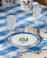 Certified International French Rooster Salad Plates, Set of 4