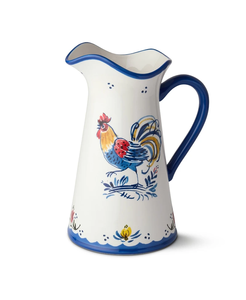 Certified International French Rooster Pitcher