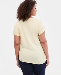 I.n.c. International Concepts Plus Tie-Side Cap-Sleeve Top, Macy's Exclusive