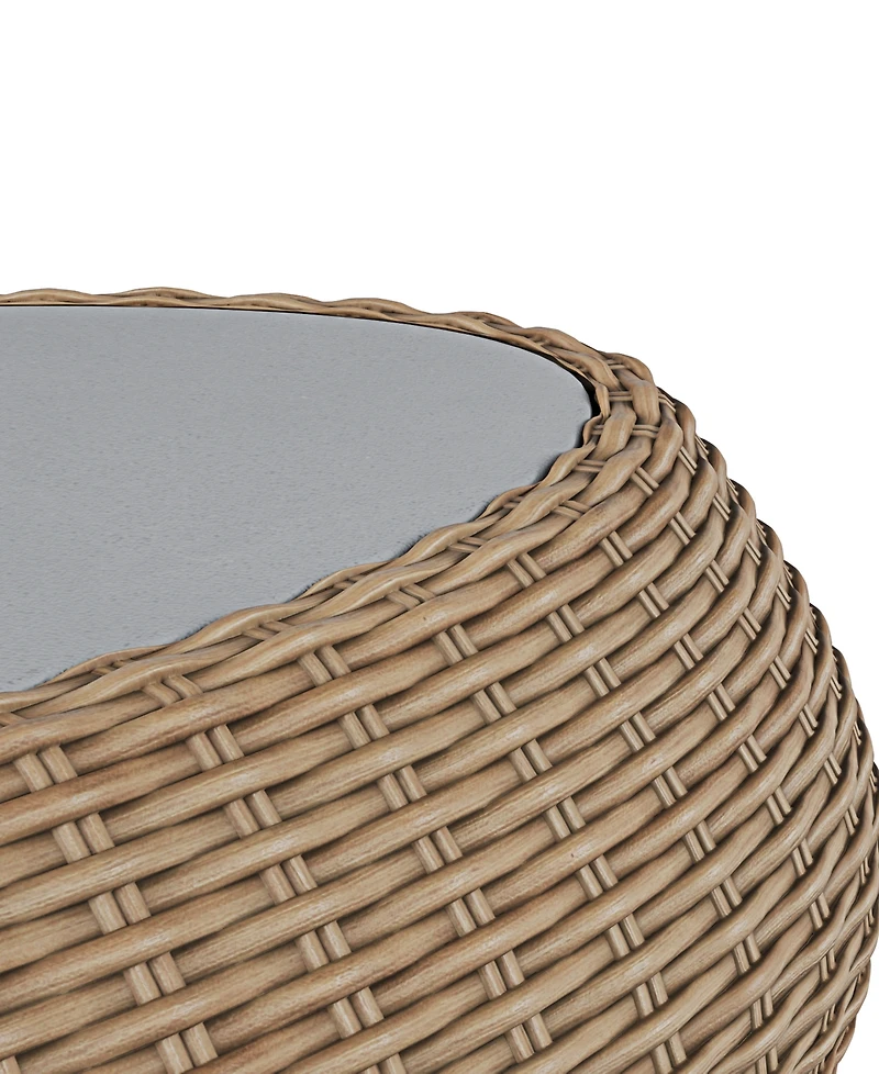 Sculptura 60" Aluminum Oval Outdoor Coffee Table, Created for Macy's