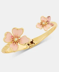 Anne Klein Crystal Flower Cuff Bracelet