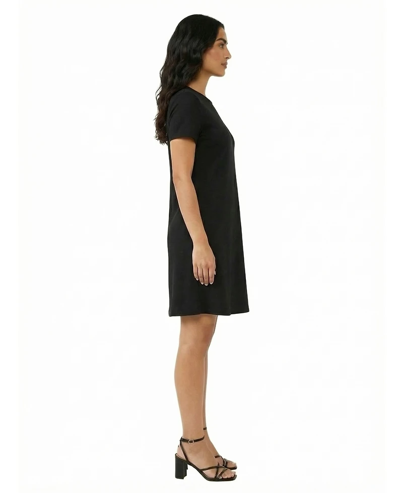 24seven Comfort Apparel Petite Short-Sleeve Shift Dress