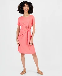 Style & Co Petite Tie-Waist T-Shirt Dress, Macy's Exclusive