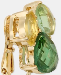 Anne Klein Stone Cluster Button Earrings