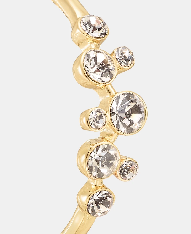 Anne Klein Medium Crystal Cluster Hoop Earrings, 1.55"
