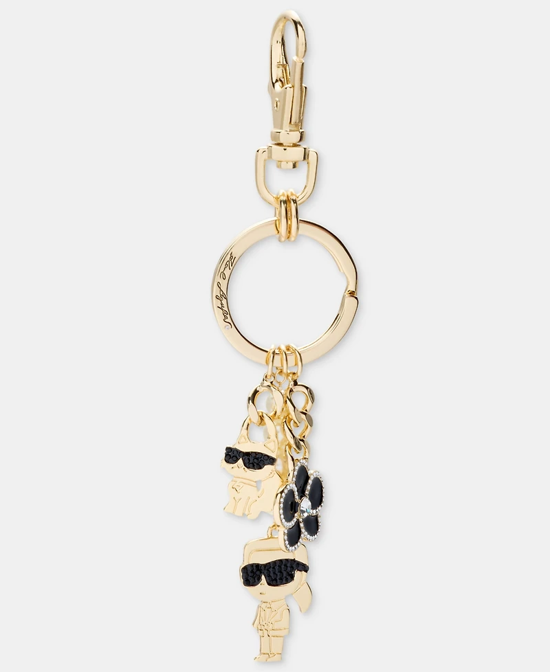 Karl Lagerfeld Paris Gold-Tone Pearl Ikon Bag Charm Keychain