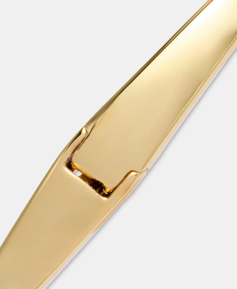 Karl Lagerfeld Paris Gold-Tone Pave Flower Bypass Cuff Bracelet