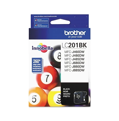 Brother LC201BK Innobella 260 Page-Yield Ink