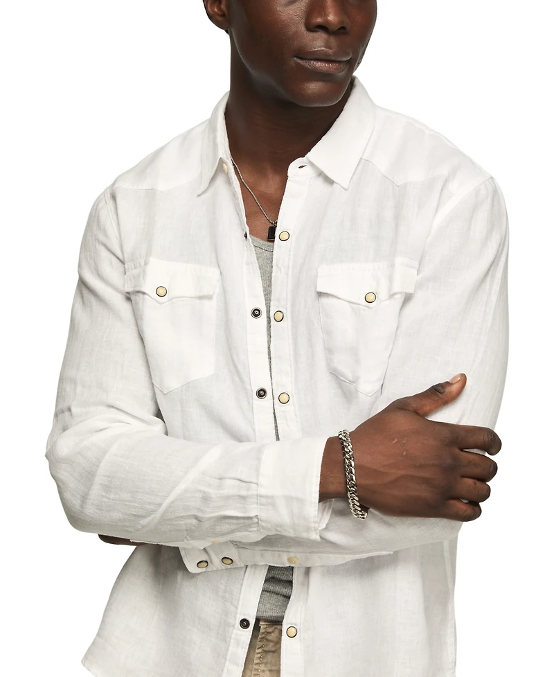 Lucky Brand Men's Spread Collar Western Shirt