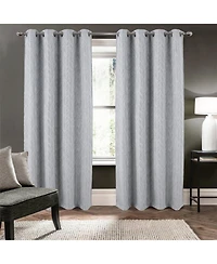 Rt Designers Collection 100% Polyester 270 Gsm Reba Luxury Jacquard Blackout Grommet Curtain Panel 54" x 90'