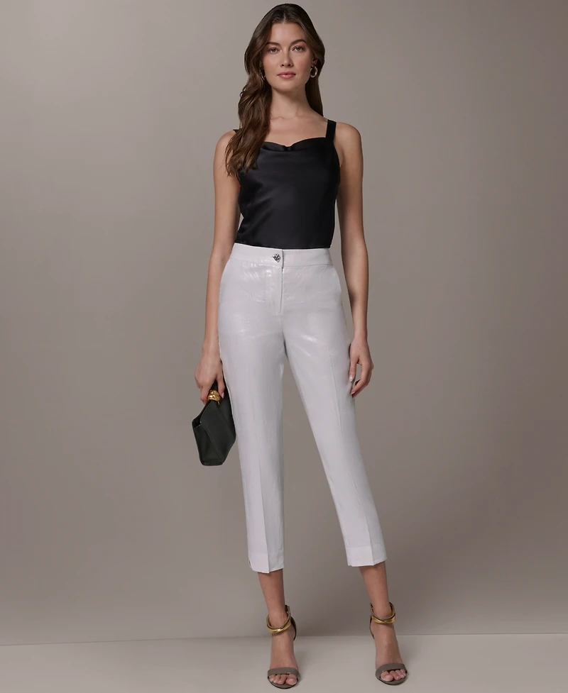 Donna Karan New York Women's Straight Leg Mid-Rise Pants