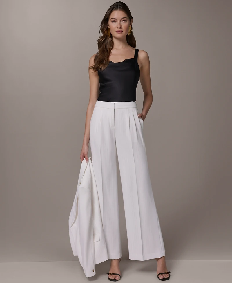 Donna Karan New York Women's High-Waist Wide Leg Pants