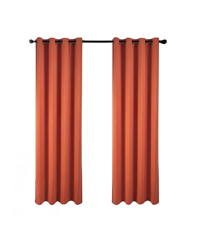 Rt Designers Collection 100% Polyester 250 Gsm Riley 100% Blackout Grommet Panel 54" x 45" Spice