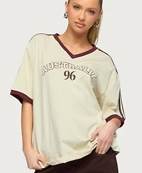 Edikted Women's Australia 96 Contrast Oversized T Shirt