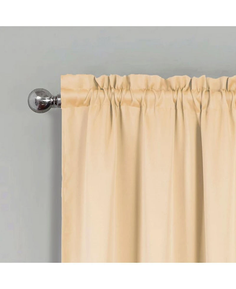 Rt Designers Collection 100% Polyester Twilight Blackout Rod Pocket Curtain Panel 54" x 84"