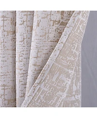 Rt Designers Collection 100% Polyester 140 Gsm Luca Jacquard Grommet Curtain Panel 54" x 84