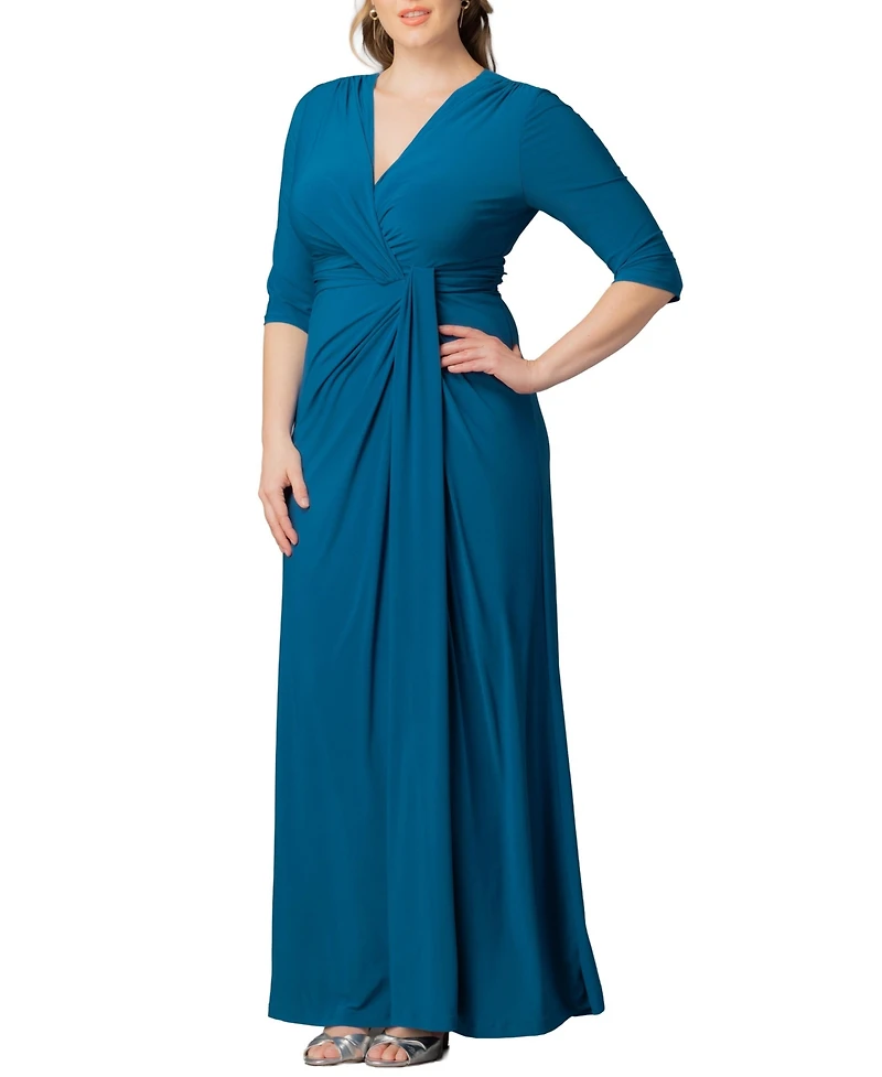 Kiyonna Women's Plus Evening Romance Long Gown