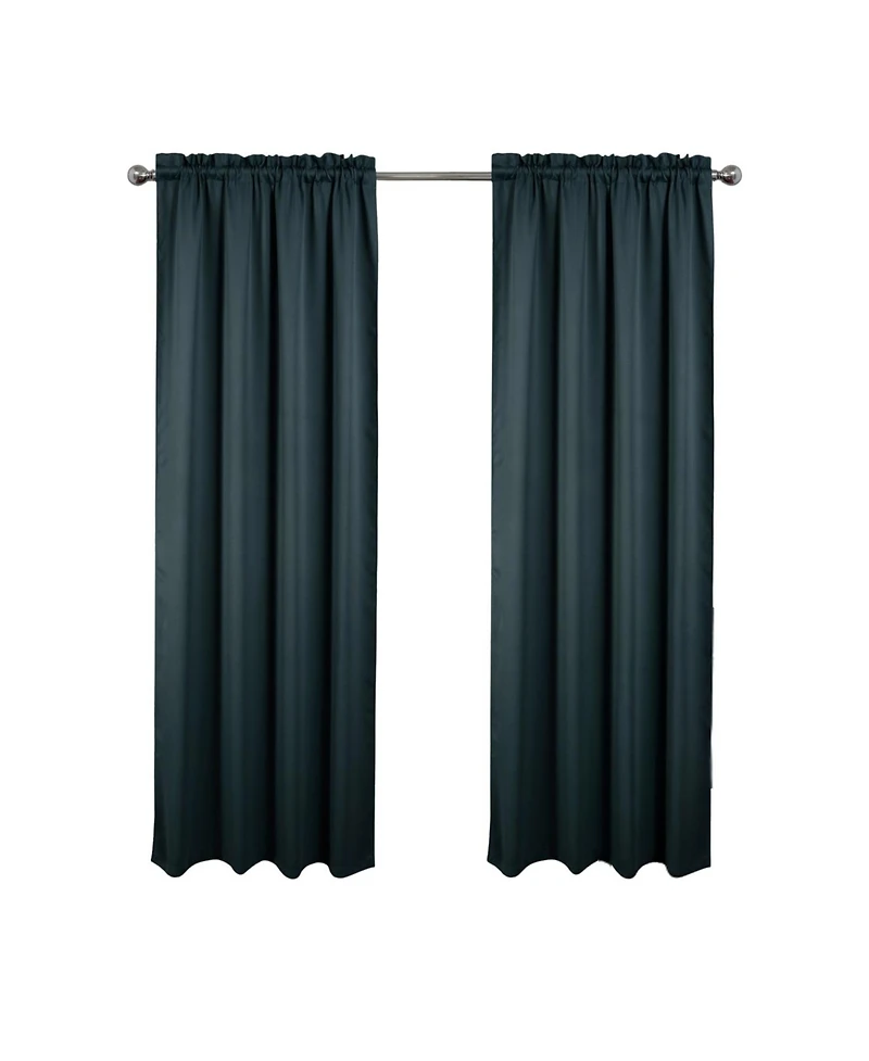 Rt Designers Collection 100% Polyester Twilight Blackout Rod Pocket Curtain Panel