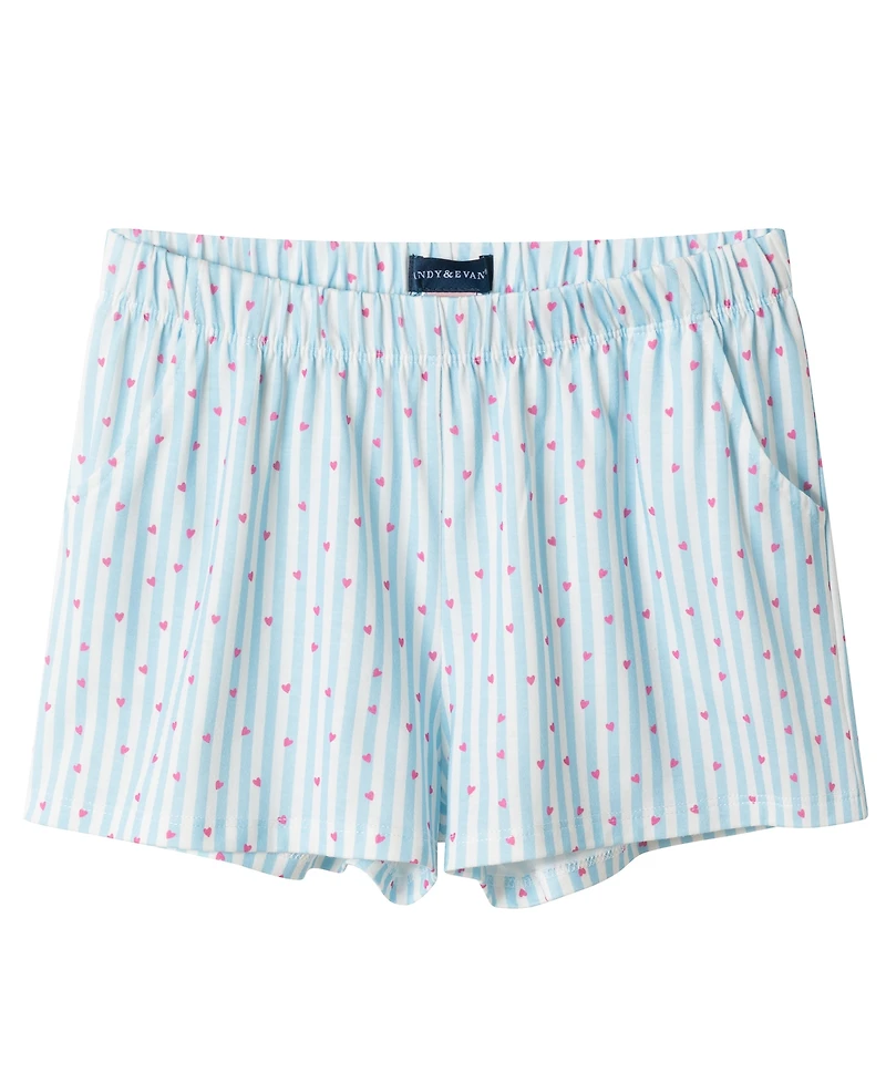 Andy & Evan Girls' 6-16 Henley Tank Short, 2-Piece Pajama Set