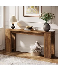Tribesigns 70.9-Inch Extra Long Console Table, Farmhouse Wood Sofa Table Behind Couch, Narrow Entryway Accent for Living Room