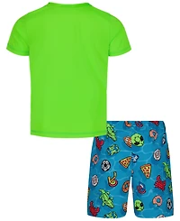 Under Armour Boys' 4-7 Pool Party Swim T-Shirt and Shorts, 2-Piece Set