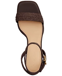 Coach Women's Tea Rose Square Toe Platform Sandals