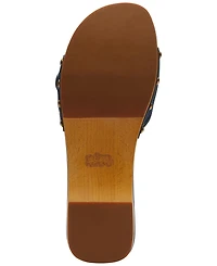 Coach Women's Margot Wooden Patchwork Slip-On Sandals