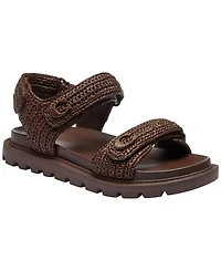 Coach Women's Brynn Raffia Round Toe Sandals