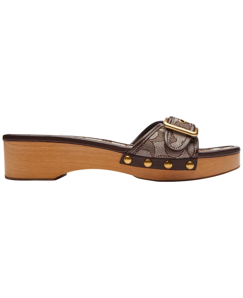 Coach Women's Margot Wooden Slip-On Sandals