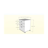 Nexera -Drawer Essentials Rolling Filing Cabinet