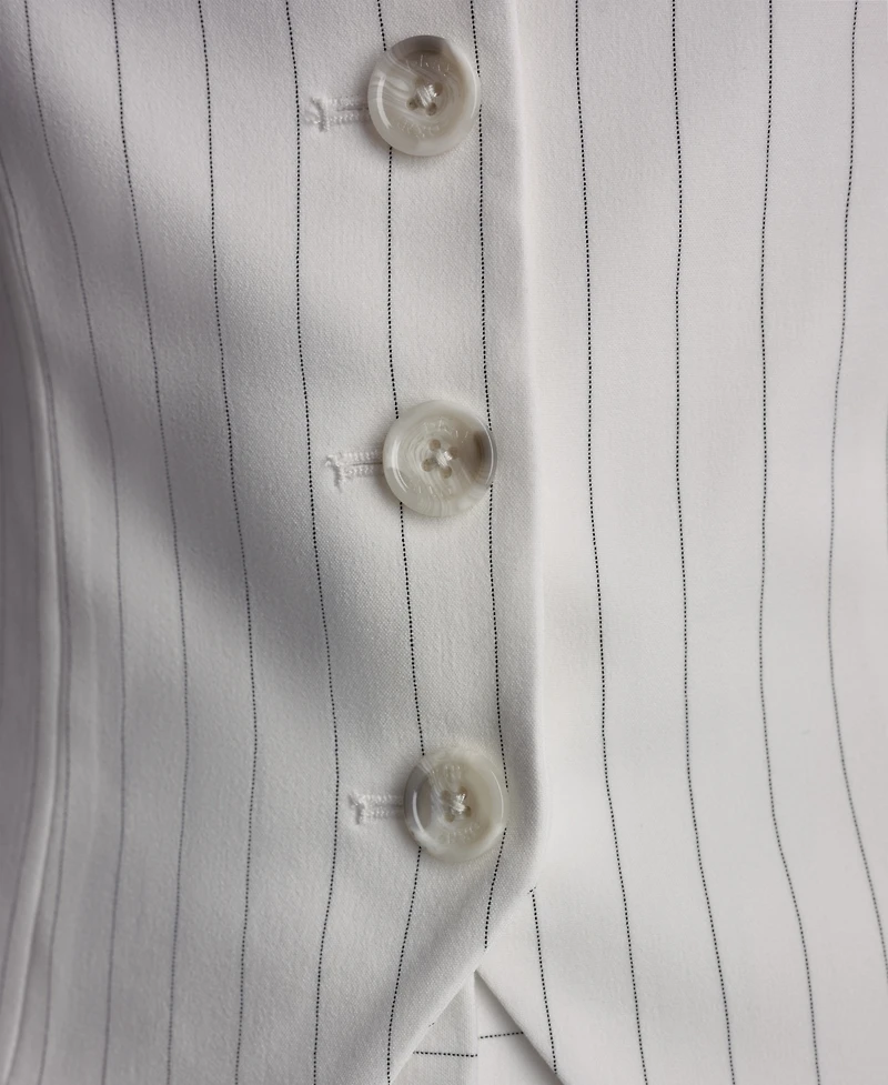 Dkny Women's Sleeveless Pinstripe Button-Front Vest