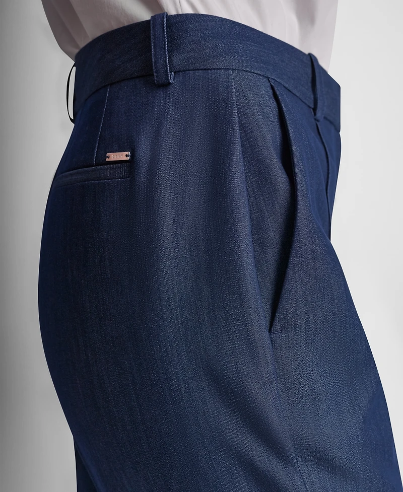 Dkny Women's Denim Pintuck Flared Trousers