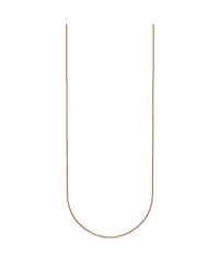 Curata Jewelry Solid 18k Rose Gold Italian Polished 1.1mm Cable Chain Necklace